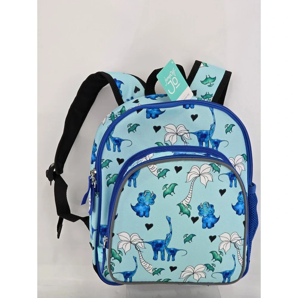 JumpOff Jo Wildkin Backpack Boys 12 Inch Blue Dino Print - NWT